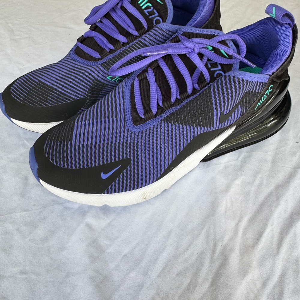 Nike Men's Sneakers - Black & Purple with Teal Accents